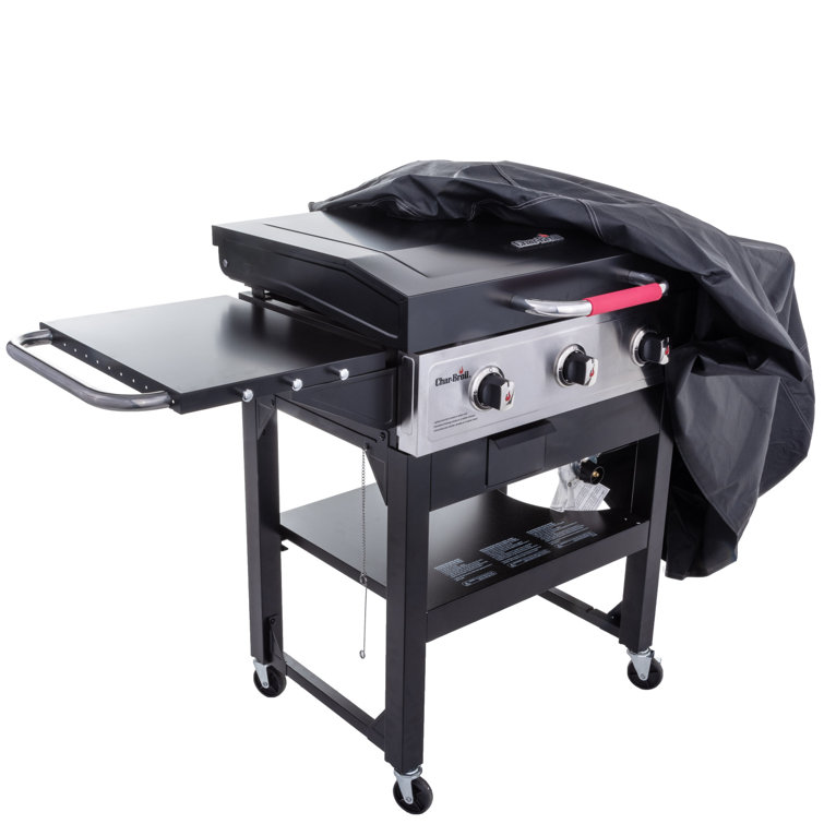 CharBroil Char Broil 3 Burner Flat Top Gas Grill Bundle Griddle